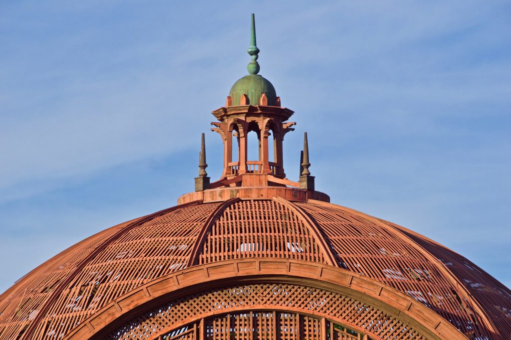 Beautiful architectural wooden dome