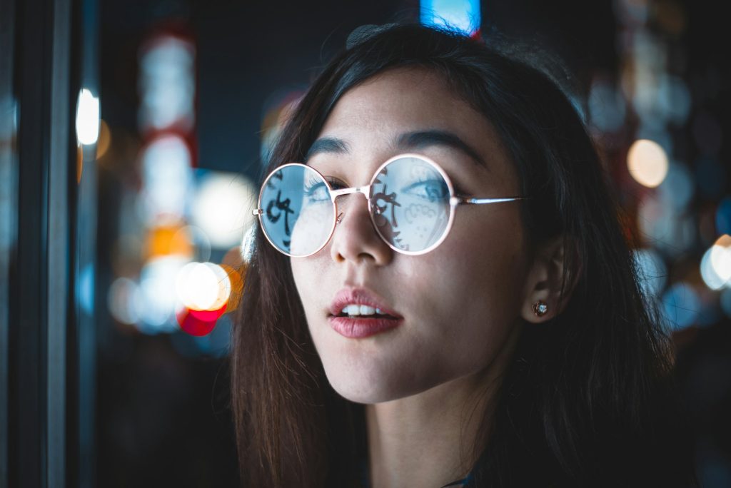 Beautiful asian japanese girl street portraits