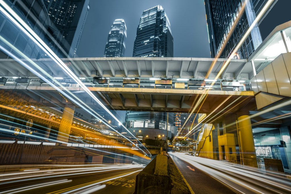 Car light trails