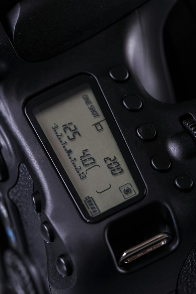 Close up of DSLR camera