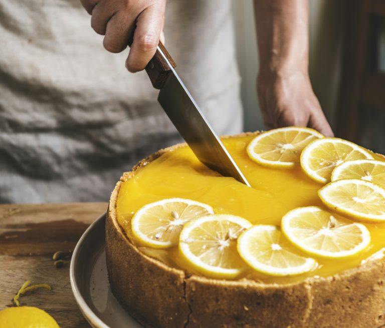 Lemon chessescake food photography recipe idea