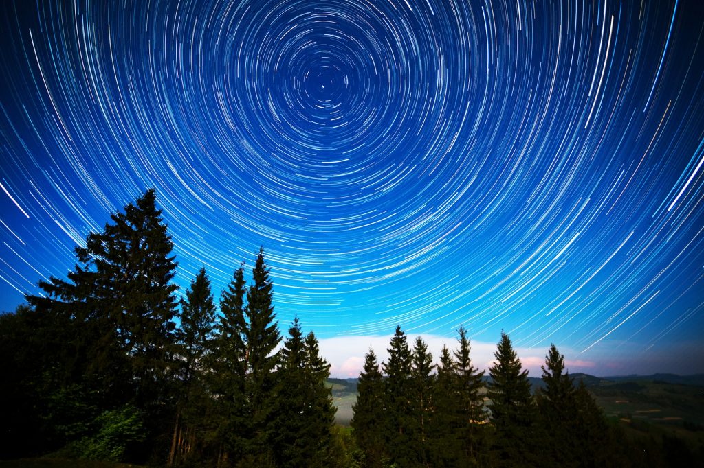 Long exposure photo of starry sky