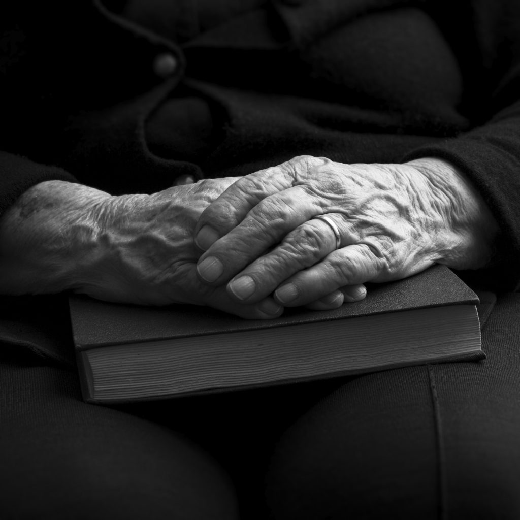 Old Hands. Black and white