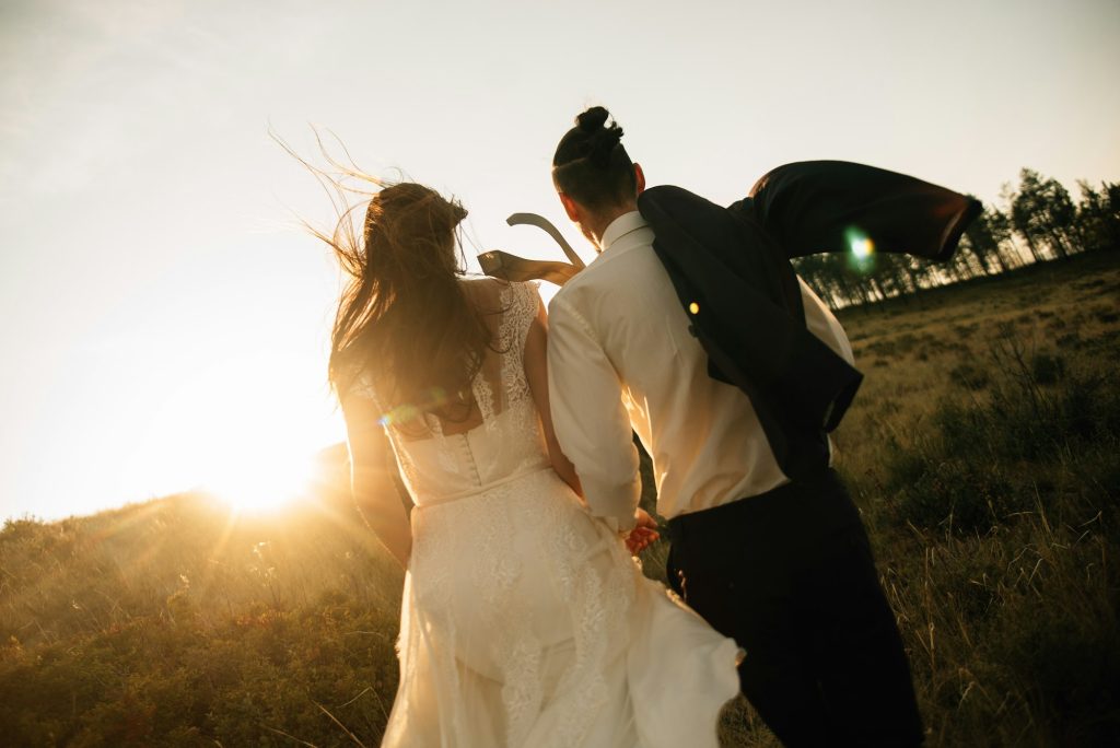 Outdoors wedding